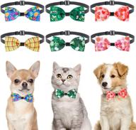 🐇 easter cat and dog collars - 6 pack of adorable bow tie collars for easter and everyday use, designed for small dogs, puppies, cats, and kittens logo