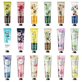 img 4 attached to 🌿 Natural Plant-Scented Hand Cream: 18 Pack Travel Size Set with Shea Butter and Aloe for Dry, Cracked, and Working Hands