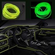 abaldi el wire 3m/9ft led flexible soft tube wire lights neon glowing car rope strip light xmas decor dc 12v for car offer 360 degrees of illumination (fluorescent green) logo
