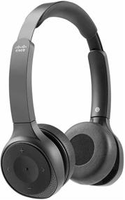 img 4 attached to 🎧 Беспроводной двухканальный Bluetooth-гарнитурный набор Cisco Headset 730 с чехлом, USB-A HD Bluetooth-адаптером, USB-A и 3,5 мм кабелями - угольно-черный | Ограниченная гарантия на 1 год (HS-WL-730-BUNA-C)