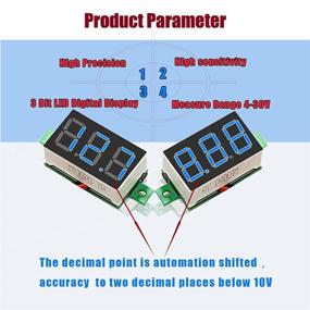 img 1 attached to 🔵 DaFuRui DC Voltage Display: Mini Digital Voltmeter 0.36 Inch - Accurate Pressure Measurement and Reverse Polarity Protection - Blue