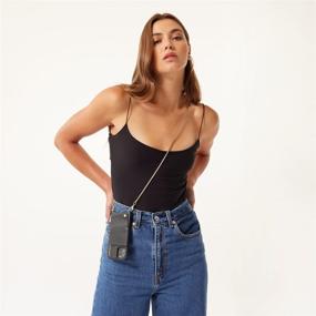 img 3 attached to Чехол Bandolier Belinda Crossbody с кошельком - стильная черная кожа с золотыми деталями для iPhone XR только