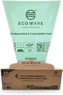 экологические мусорные пакеты eco wave, разлагаемые, 3 галлона, 100 штук логотип