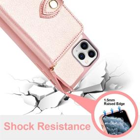 img 1 attached to 📱 LAMEEKU Crossbody Leather Lanyard 6.5 Rose: Stylish and Convenient Phone Holder