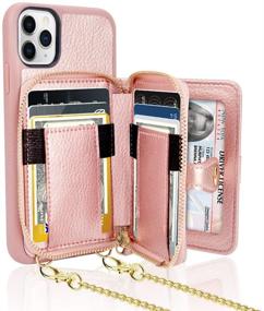 img 4 attached to 📱 LAMEEKU Crossbody Leather Lanyard 6.5 Rose: Stylish and Convenient Phone Holder