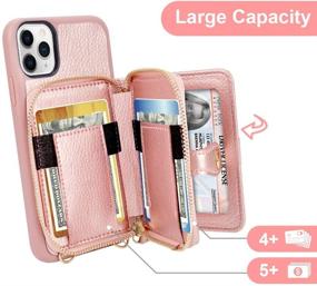 img 3 attached to 📱 LAMEEKU Crossbody Leather Lanyard 6.5 Rose: Stylish and Convenient Phone Holder