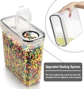 img 1 attached to 🍱 Airtight Cereal Storage Containers Set of 8 - Keep Your Dry Food Fresh and Organized with Wildone's Convenient and Leak-proof Solution