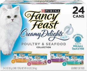 img 4 attached to 🐱 Purina Fancy Feast Creamy Delights Poultry & Seafood Variety Pack - (24) 3 oz. Cans: Irresistible Wet Cat Food Collection!