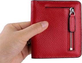 img 2 attached to 👛 Stylish RFID Blocking Women's Genuine Leather Mini Wallet - Compact Card Case Purse