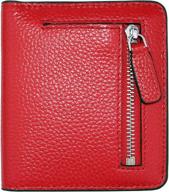 👛 stylish rfid blocking women's genuine leather mini wallet - compact card case purse logo