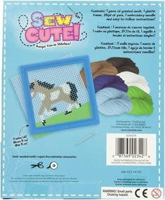 img 1 attached to 🐴 Colorbok Q2342A Horse Learn to Stitch Needlepoint Kit, 6" x 6" with Blue Frame