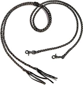 img 3 attached to 🐴 Premium Quality M-Royal Western Leather Braided Split Reins: Enhance Your Horse-Riding Experience