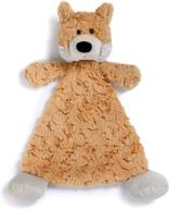 🦊 demdaco fitzgerald fox brown plush rattle blankie for children: a soft and stimulating comfort essential logo