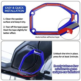 img 2 attached to 🔵 Enhance Your Jeep Wrangler JL JLU & Gladiator JT with LAIKOU ABS Top Roof Speaker Audio Surround Cover Trim Decor Ring Interior Accessories (Blue)