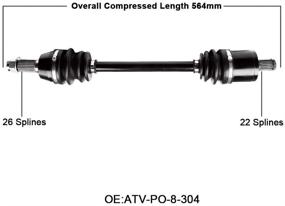 img 1 attached to 🛠️ ECCPP сборка переднего левого и правого шатунного вала CV для Polaris Ranger RZR 570 800 2008-2015