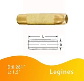 img 1 attached to Латунные фитинги Legines Длина ниппеля