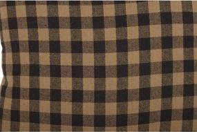 img 3 attached to 🏴 VHC Brands Black Check Standard Pillow Case Set of 2 - 21x30, Country Rustic Design in Black and Tan