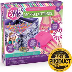 img 3 attached to 🎁 B Me My Spa Experience: The Complete Kids Spa Kit with Nail Polish, Press On Nails, Nail Dryer, Stickers, Decals, and More! Perfect Birthday Gift for Girls Ages 6-12