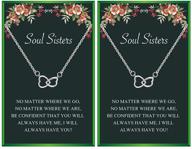 👯 soul sisters necklace set: a meaningful birthday gift for your always charm sister- best friend necklaces for 2 logo