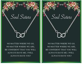 img 3 attached to 👯 Soul Sisters Necklace Set: A Meaningful Birthday Gift for Your Always Charm Sister- Best Friend Necklaces for 2