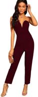 romwe sweetheart strapless stretchy jumpsuit logo