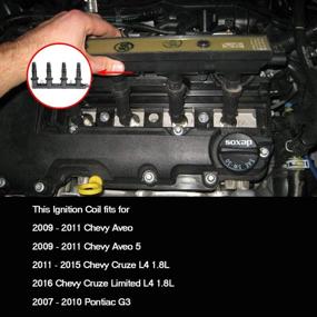 img 3 attached to 🔥 Зажигательная катушка Surwit 96476983 для Chevrolet Sonic, Cruze, Aveo, Aveo5, Trax и Pontiac G3 - 1.6L 1.8L (OEM-номеры: 55561655 55584404)