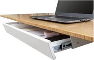 📦 enhance office space with white sliding under-desk drawer storage organizer for standing desks from stand up desk store logo