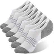 🧦 comfortable cozi foot: 6 pairs of women's no show socks for cushioned athletic running logo