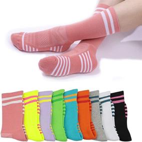 img 1 attached to 🧦 High-Quality FUNDENCY Women's Athletic Crew Socks 6 Pack: Breathable Cushion, Arch Support for Running