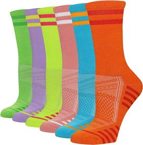 img 4 attached to 🧦 High-Quality FUNDENCY Women's Athletic Crew Socks 6 Pack: Breathable Cushion, Arch Support for Running