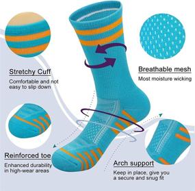 img 2 attached to 🧦 High-Quality FUNDENCY Women's Athletic Crew Socks 6 Pack: Breathable Cushion, Arch Support for Running