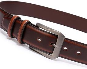 img 2 attached to Beltox Casual Leather Men（Black Buckle，36 38） Men's Accessories for Belts