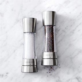 img 3 attached to Stainless Steel COLE & MASON Derwent Salt and Pepper Grinder Set – Includes Gift Box, Gourmet Precision Mechanisms, Premium Sea Salt, and Peppercorns