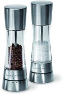 stainless steel cole & mason derwent salt and pepper grinder set – includes gift box, gourmet precision mechanisms, premium sea salt, and peppercorns logo