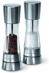 img 4 attached to Stainless Steel COLE & MASON Derwent Salt and Pepper Grinder Set – Includes Gift Box, Gourmet Precision Mechanisms, Premium Sea Salt, and Peppercorns