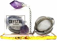 infuser amethyst crystal stainless strainer logo