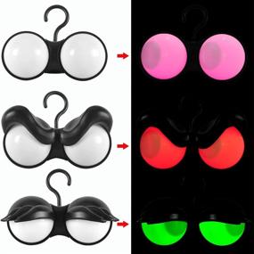 img 2 attached to 🎃 Halloween Decorations – Flashing Peeping Eyes Lights 3 Pack with Timer Function (Red, Green, Purple) - Perfect for Outdoor Halloween Decor, Home, Yard Lawn, Graveyard Scenes, or Halloween Parties