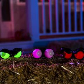 img 3 attached to 🎃 Halloween Decorations – Flashing Peeping Eyes Lights 3 Pack with Timer Function (Red, Green, Purple) - Perfect for Outdoor Halloween Decor, Home, Yard Lawn, Graveyard Scenes, or Halloween Parties