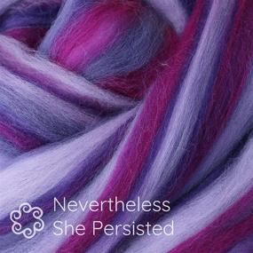 img 3 attached to 🌈 Colorful Combed Top Roving: Super Soft Merino Wool Fiber for Crafts, Felting, Spinning, Soap Making, and Dryer Balls – Nevertheless, She Persisted