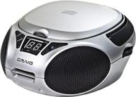 craig cd6925bt-sl: portable top-loading stereo cd boombox with bluetooth & led display logo