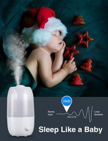 img 3 attached to 🌬️ Humidifier for Bedroom and Large Room - Cool Mist, Ultrasonic, Quiet, 360° Rotation, Adjustable Output, 2.7L Capacity, 30 Hours Runtime, Auto Shut Off, Nano Coating Resistant to Dirt