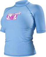 stay protected and stylish with body glove 13210w women's basic fitted short arm rashguard logo