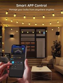 img 2 attached to Govee 48ft Smart Indoor String Lights: Wi-Fi and Bluetooth Control, Alexa Compatible, Waterproof and Shatterproof – Perfect for Patio Decor and Christmas Celebrations