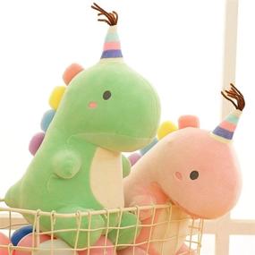 img 2 attached to 🦕 Dinosaur Plush Toys - Cute and Soft Stuffed Animal Toy for Kids - Perfect Gift Idea for Birthdays - A-blueblue