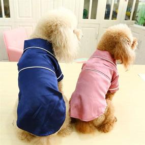 img 2 attached to botlav Silk Soft Dog Pajamas: Stylish Loungewear for Small Yorkies, Bulldogs, and Cats