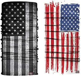 img 3 attached to Top-rated 2 Pack Fresh Tees American Flag Face Mask: Versatile Neck Gaiter, Balaclava, Seamless Design - Best Deals!