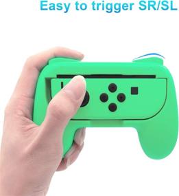 img 1 attached to Enhance Your Gaming Experience with FASTSNAIL Grips for Nintendo Switch Joy Cons - Wear-Resistant Handle Kit, 2 Pack (Light Green and Light Blue)