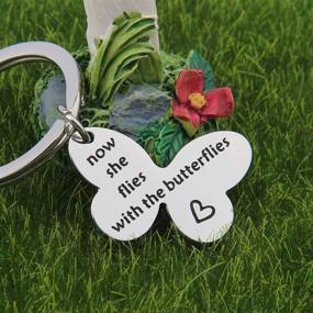 img 3 attached to KUIYAI Butterflies Keychain Memorial Butterfly