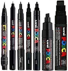 🖌️ Uni POSCA Mixed Marker Pack - 7 Paint Markers: Brush…