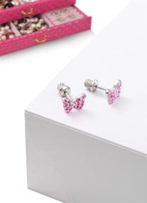 img 2 attached to Earrings Butterfly Hypoallergenic Stainless Sensitive Girls' Jewelry for Earrings